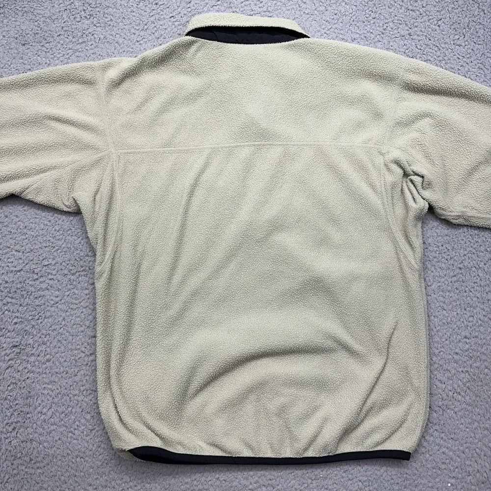 The North Face A24 Mens Small Beige/Black Vintage Snap Fleece Pullover USA Made